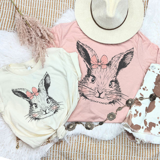 Bunny with Bow T-shirt - YOUTH