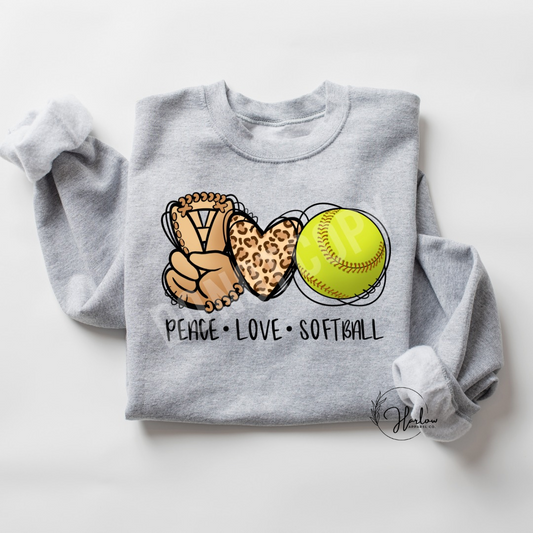 Peace Love Softball Fleece